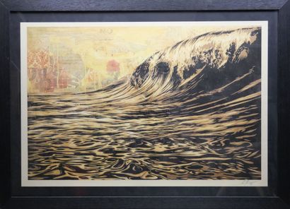 Shepard FAIREY aka OBEY (b. 1970)
Dark Wave
Silkscreen,...