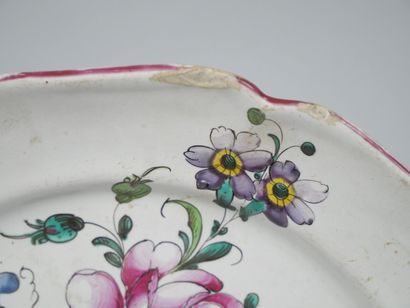 APREY and SCEAUX
Two rimmed earthenware plates...