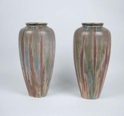Charles GREBER (1853-1935) 
Pair of ovoid...