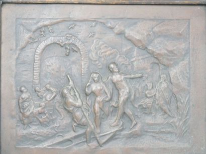 Sheet metal bas-relief depicting the Abduction...