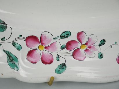 STRASBOURG
Earthenware oval dish with contoured...