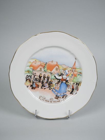 LIMOGES for KANTERBRAU
Suite of 5 porcelain...