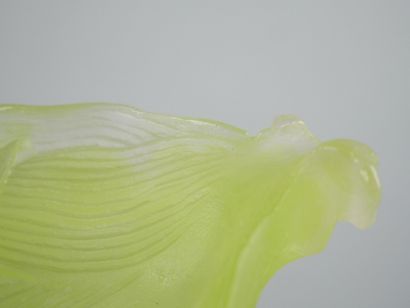 DAUM FRANCE 
Glass paste bowl with iris design...