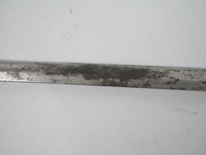 Imitation bamboo cane sword with silver-plated...