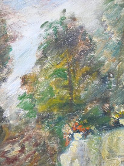 Modern School
People in a park
Oil on canvas...