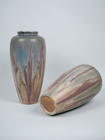 Charles GREBER (1853-1935) 
Pair of ovoid...