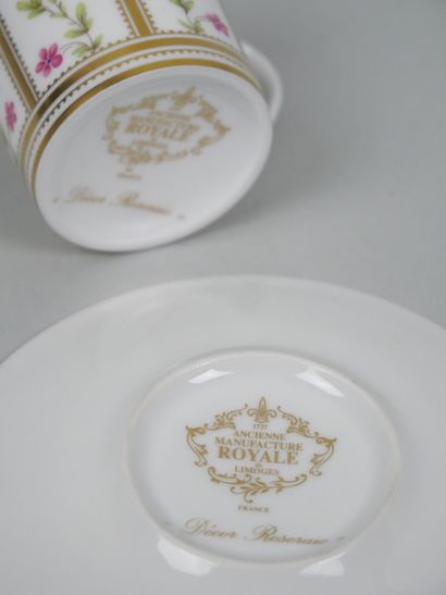 LIMOGES
- Porcelain cup and saucer decorated...