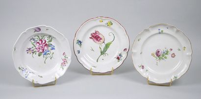 STRASBOURG and APREY
Set of three earthenware...