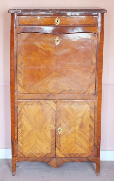 Rosewood veneered desk with butterfly wings,...