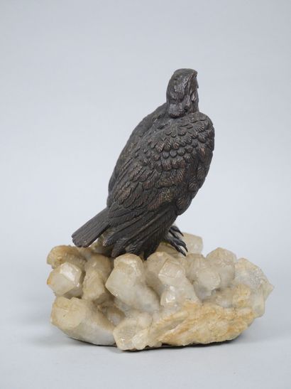 Modern school
Eagle 
Subject in brown patina...