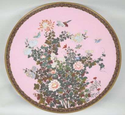 JAPAN Meiji period 
Large bronze dish with...