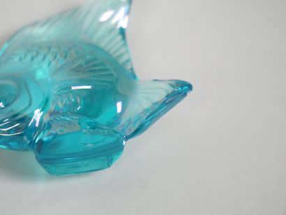 LALIQUE FRANCE
Fish
Subject in turquoise-blue...
