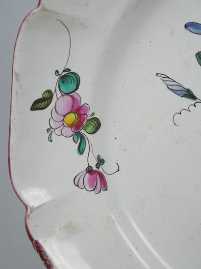 APREY and SCEAUX
Two rimmed earthenware plates...