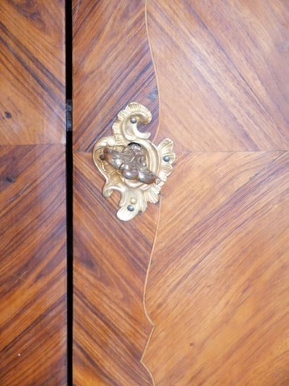 Rosewood veneered desk with butterfly wings,...