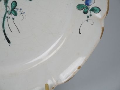 APREY and SCEAUX
Two rimmed earthenware plates...