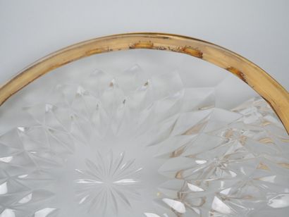 VAL SAINT LAMBERT
Glass compotier and tray...