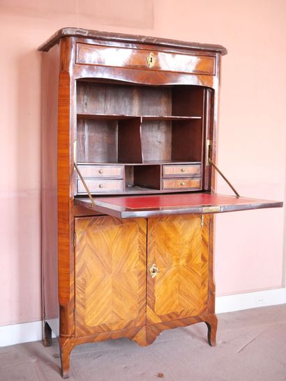 Rosewood veneered desk with butterfly wings,...