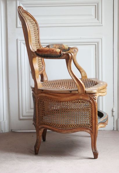 A molded and carved beechwood cabriolet-shaped...
