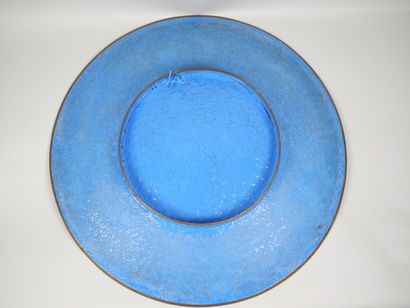 JAPAN Meiji period 
Large bronze dish with...