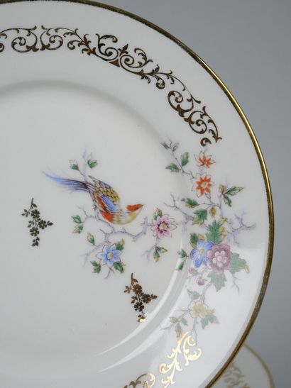 CHADELAUD in LIMOGES
Suite of 10 plates with...