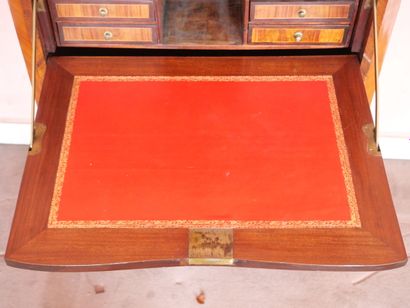 Rosewood veneered desk with butterfly wings,...