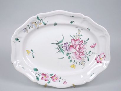 STRASBOURG
Earthenware oval dish with contoured...