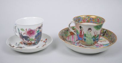 CHINA CANTON
Porcelain cup and saucer with...