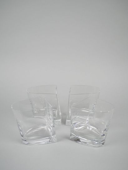 SEVRES
Oblique-shaped crystal whisky service...