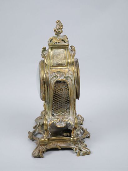 Small ormolu cartel decorated with foliage,...
