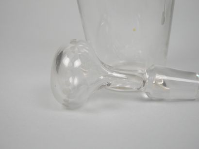 Pair of glass oil and vinegar cruets with...