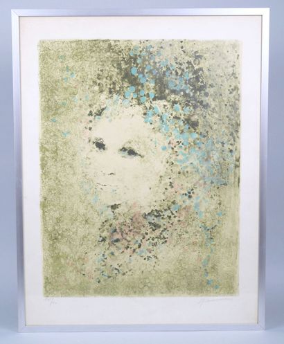 André BRAUNEKER (born 1926)
Tête bleue
Lithograph...