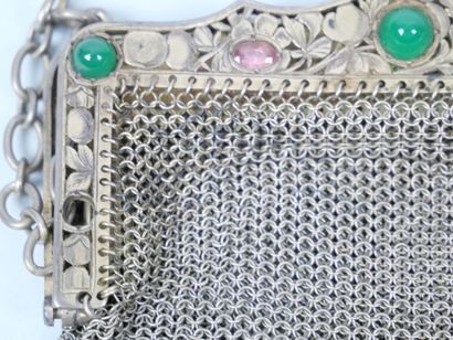 800-thousandth silver alms purse with openwork...