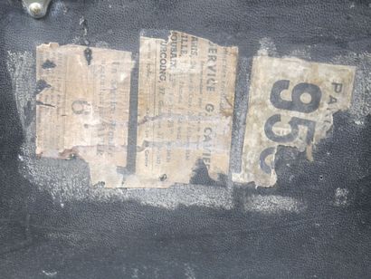 Important car trunk in wood covered with...