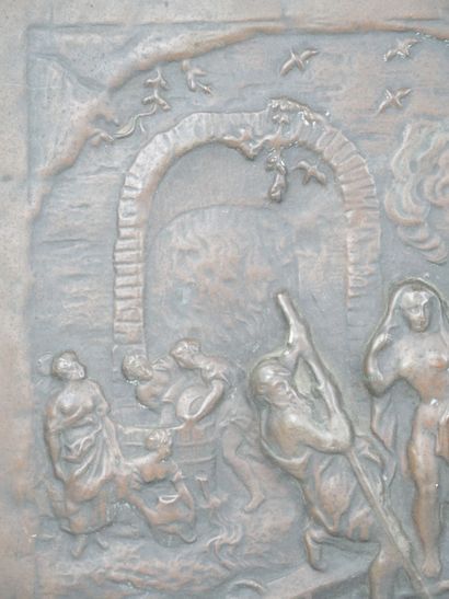 Sheet metal bas-relief depicting the Abduction...
