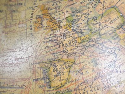 1:40,000,000 terrestrial globe by Joseph...