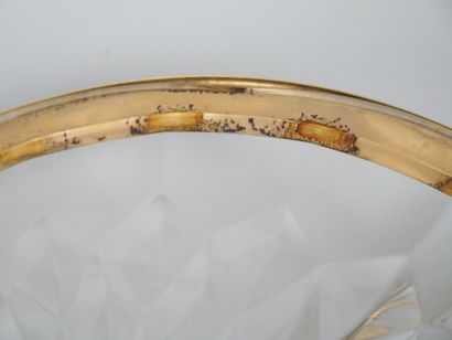 VAL SAINT LAMBERT
Glass compotier and tray...