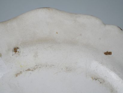 APREY and SCEAUX
Two rimmed earthenware plates...