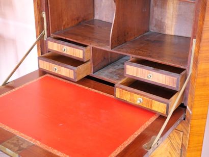 Rosewood veneered desk with butterfly wings,...