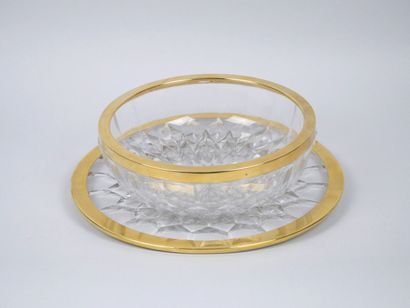 VAL SAINT LAMBERT
Glass compotier and tray...