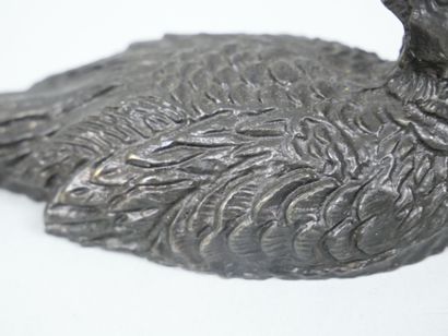 Small pewter pheasant with black patina
Length:...