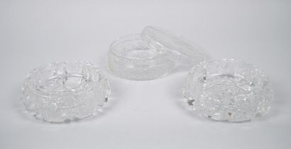 A set of two ashtrays and a bonbonnière in...