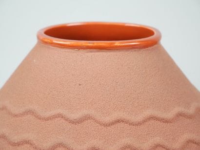 Reunion of two terra cota earthenware vases...