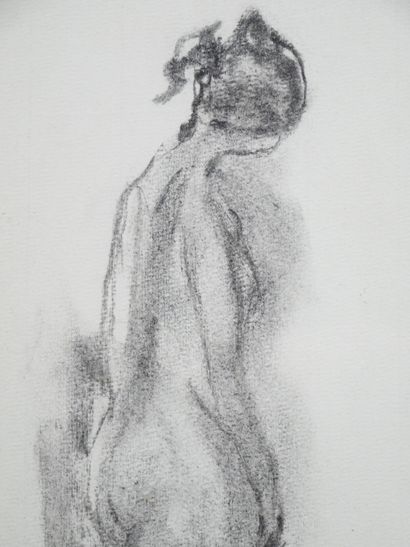 Francine SERRER (20th century)
Female nude
charcoal...