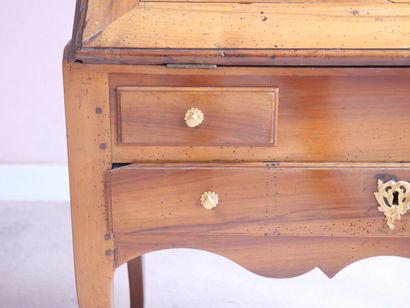 Sloping desk in molded cherrywood, opening...