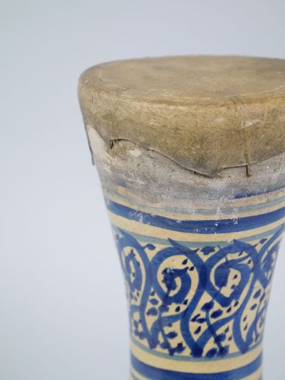NORTH AFRICA
Small enameled terra cotta djembe...