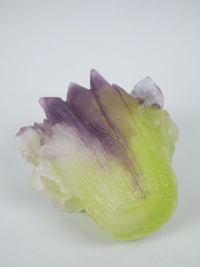 DAUM FRANCE
Vase in pâte de verre with iris...
