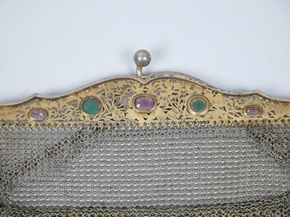 800-thousandth silver alms purse with openwork...