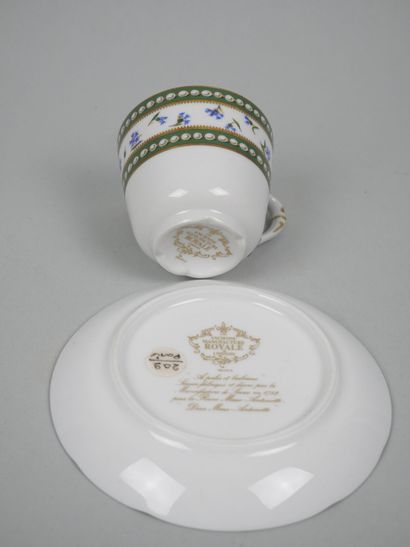 LIMOGES
- Porcelain cup and saucer decorated...