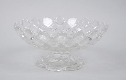 BACCARAT
Crystal bowl on pedestal with cut...