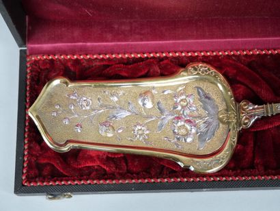 800 thousandths gilt silver pie server with...